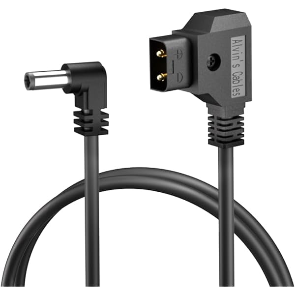 wonima11 D-tap to DC 12V Cable Right Angle 5.5 2.1mm for Canon C70, Blackmagic Video Assist, Atomos Ninja Shogun, SmallHD Monitor 60cm|2ft