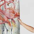 thumbnail image 3 of Orinice Tropical Pink Flamingo Shower Curtain for Bathroom 48x72 Inch Decorative Bath Curtain Waterproof Polyester Fabric Shower Curtains Set Machine Washable with 12 Plastic Hooks 69x72, 3 of 7