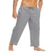 thumbnail image 3 of Pantalones largos para hombre, color liso, con bolsillos ajustados, pantalones largos para hombre, pantalones de poliéster y algodón., 3 of 6