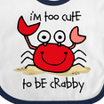 thumbnail image 4 of Inktastic Too Cute Crab Boys or Girls Baby Bib, 4 of 4