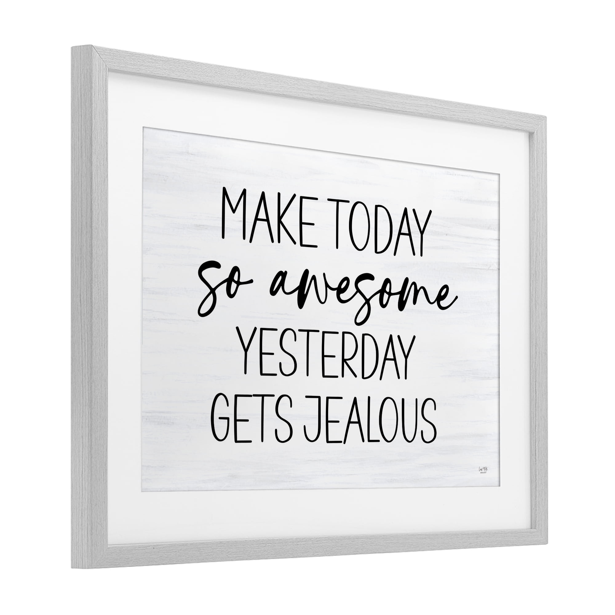 Stupell Industries Today So Awesome Yesterday Jealous Gray Framed Print Under Glass, design by Lux + Me Designs