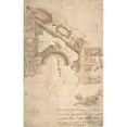 thumbnail image 2 of Antenore Ridolfi 11x14 Black Ornate Wood Framed Double Matted Museum Art Print Titled: Quarter Plan for a Coved Ceiling (ca. 1561), 2 of 5