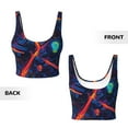 thumbnail image 6 of Sports Bras for Women Workout Tank Tops, Neon City Map Running Vest with Removable Cups, 6 of 7