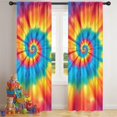 thumbnail image 5 of Blackout Kids Curtains,Colorful Tie Dye Mandala Pattern Childrens Insulated Curtains Set Of 2,Bedroom Essentials,Toddler Room Decor 42"x84", 5 of 5