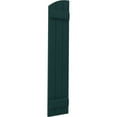 thumbnail image 3 of Ekena Millwork 10 1/2"W x 79"H Americraft Three Board (2 Batten) Exterior Real Wood Joined Board-n-Batten Shutters w/ Elliptical Top (Per Pair), Thermal Green, 3 of 10