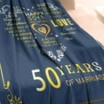 thumbnail image 3 of Gifts for 50th Anniversary Blanket, 50th Golden Wedding Anniversary Couple Gifts for Dad Mom Grandparents-Blanket for Couples, Valentine, Birthday, Soft and Cozy Throw Blanket 50x60 Inch, 3 of 6