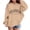 Khaki, variant on Girls Los Angeles California Hoodie Letter Print Pullover Sweatshirt for Kids Youth Casual Fall Winter Top 2-13 Years
