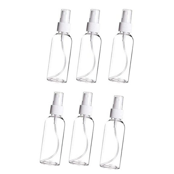 Fdelink Sprayer with Plastic Bottle Spray Transparent Spray Empty Small 6Pcs Bottle Plastic 50Ml Travel Equipment, Glass&Bottle, Kitchen Cups