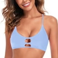 thumbnail image 3 of RELLECIGA Women's Strappy Longline Triangle Bikini Top, 3 of 7