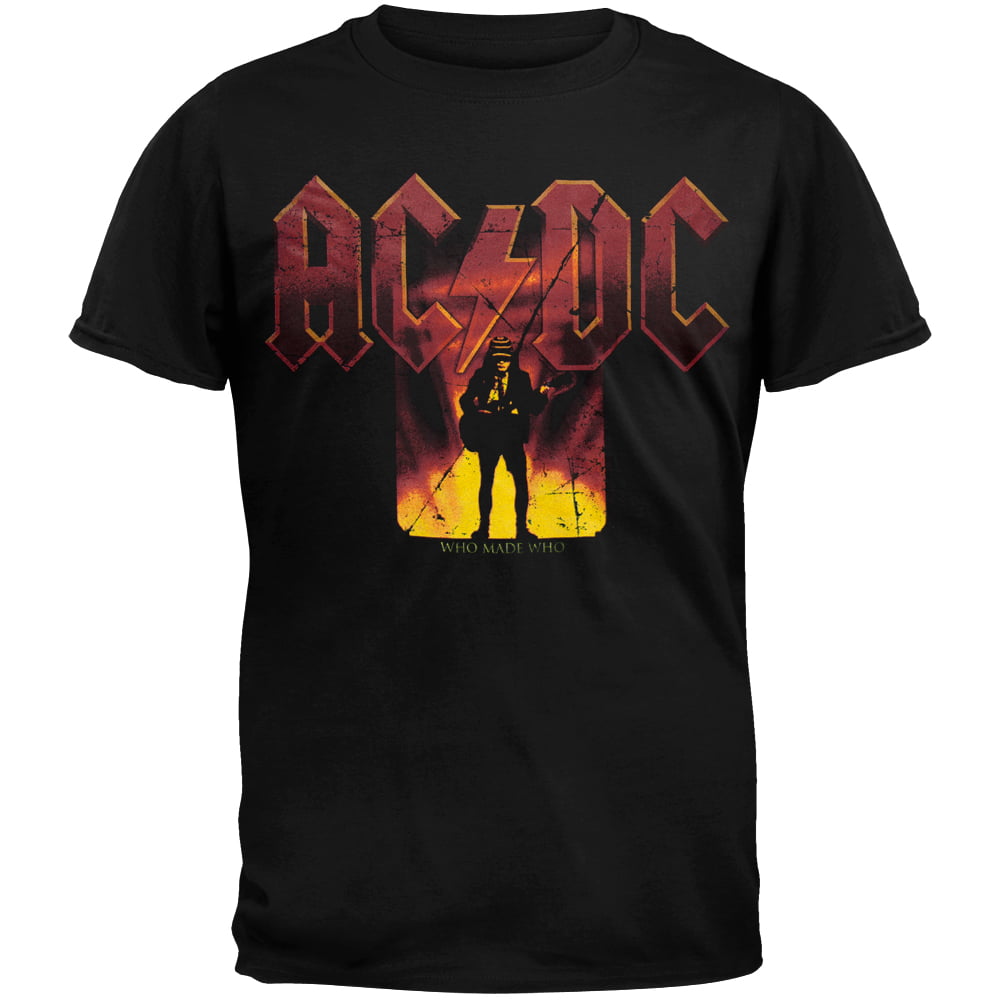 ACDC - AC/DC Men's Who Made Who Red Logo Short Sleeve Graphic Tee ...