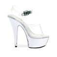 thumbnail image 3 of Women's 6" Pointed Chrome Stiletto Sandal., 3 of 5