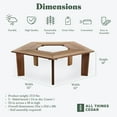 thumbnail image 3 of All Things Cedar 52” Wood Tree Bench, Wrap Around Outdoor Seating, Natural, 3 of 8