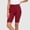 Wine, variant on PWPSG Womens High Waist Stretch Bermuda Shorts, Side Slit Craft with High Elastic Fabric, Slim Fit for Office Casual Outfits Blue S