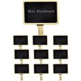 thumbnail image 1 of 10 pc Mini Retangle Chalkboard with Wooden Blackboard Clip for Message Board Signs Wedding Birthday Party Decorations, 1 of 7