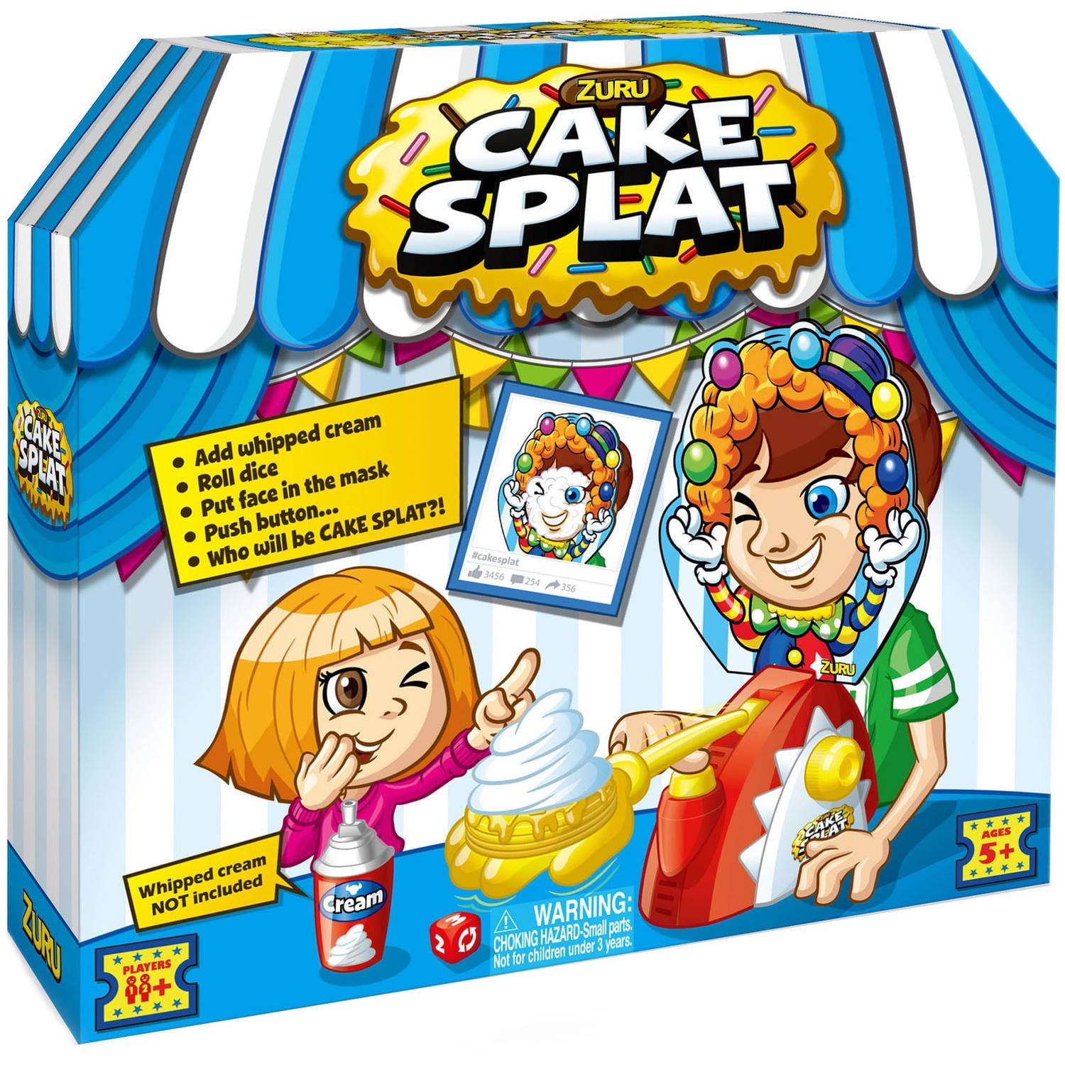 ZURU Cake Splat cream face game make a cake go Splat pie in face kids game