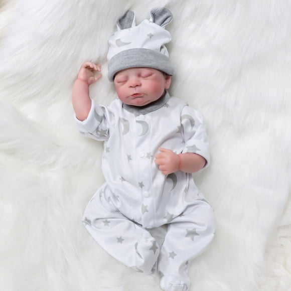 Muñeca Reborn JRLCGYP realista para niños de 45 cm con ropa de más de 3 años
