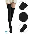 thumbnail image 5 of Deago 1 Pairs Women's Adorable Thigh High Cotton Socks Over Knee Tights Long Boot Stocking Knee High Leg Warmer (Beige), 5 of 9