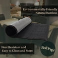 thumbnail image 3 of BambooMN Bamboo Slats Placemat with Fabric Border - Solid Color Print - 18" x 13" - Black, 8 pcs, 3 of 5