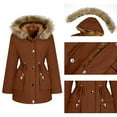 thumbnail image 3 of Horkkom Winter Jackets for Women Thicken Hooded Zip Coats Warm Snow Jacket with Pockets, Gifts for Women, 3 of 8