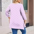 thumbnail image 5 of Gamivast Womens Holiday Tops Plus Size 3/4 Sleeve Polka-Dot Tunic Going Out Shirts Trendy Casual Crewneck Asymmetric Hem Dressy Blouse Fashion Clothing, 5 of 5
