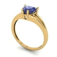 thumbnail image 2 of Solitaire Engagement Ring for Women - 1ct Simulated Tanzanite in 18K Yellow Gold Promise Ring, 2 of 6