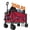 Red, variant on Heavy Duty 35" Extra Large Collapsible Wagon Cart – Folding Utility Garden Trolley – 350lbs, 280L, All-Terrain Wheels, Cup Holders, Side Pocket, For Outdoor, Beach, Camping – Blue