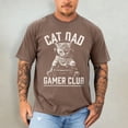thumbnail image 2 of Cat Dad Gamer Club T-Shirt – Funny Cat Lover Graphic Tee with Headphone & Game Controller Design for Gaming Enthusiasts, 2 of 6