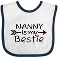 thumbnail image 3 of Inktastic Nanny is My Bestie Boys or Girls Baby Bib, 3 of 4