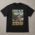 thumbnail image 4 of Funny Alligator Encounter Graphic T-Shirt, Unisex Classic Fit Tee, 4 of 9