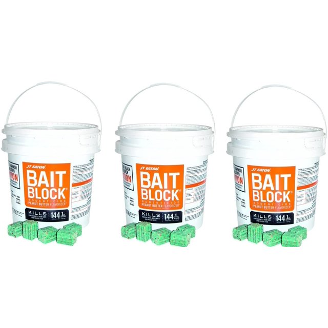 JT Eaton 709PN Bait Block Rodenticide Anticoagulant Bait, Peanut
