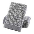 thumbnail image 1 of Toallas de mano Pidada, 100% algodón, estampado de cuadros, gris, juego de 2, 1 of 1
