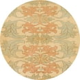 thumbnail image 1 of Ahgly Company Indoor Round Abstract Yellow Abstract Area Rugs, 3' Round, 1 of 6