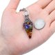 thumbnail image 3 of 1 collar de péndulo de 7 chakras con piedras preciosas de cristal curativo con garras de langosta y bolsas de tela de terciopelo para equilibrio curativo de Reiki Rojo Verde, 3 of 5