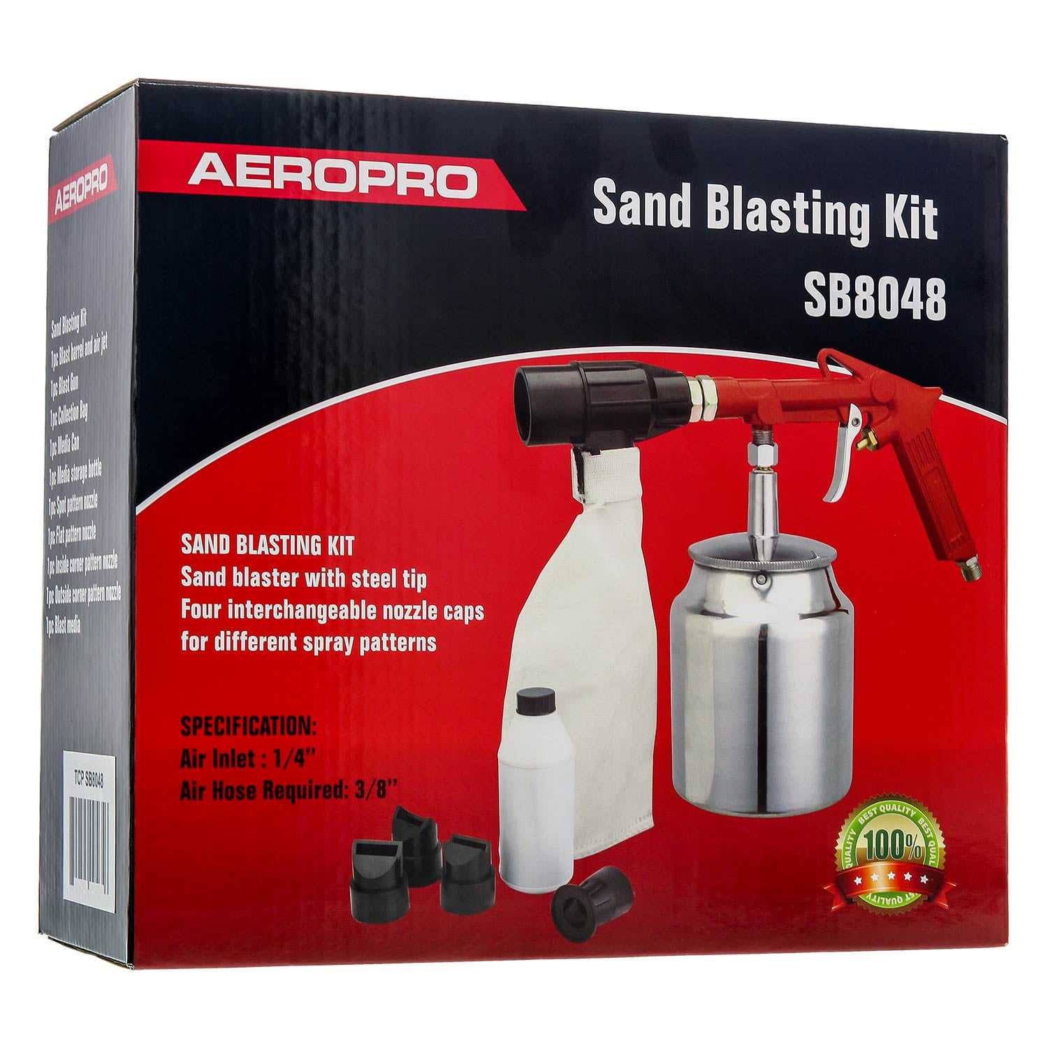 Air Pot Kit sableuse Grit Shot Sand Blaster Rouille Décapant Removal Tool 
