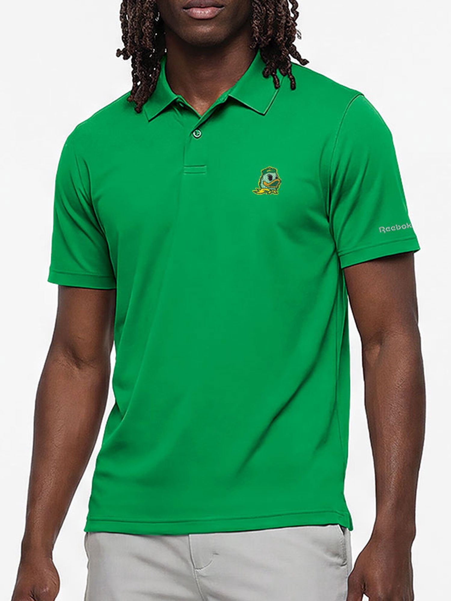 Oregon Ducks Reebok Mens Short Sleeve Polo Shirt
