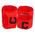 thumbnail image 1 of Luxshiny 4 Pcs Bandes de Capitaine Soccer Jeunesse Rouge Jeux Sportifs Circulaires Réutilisables, 1 of 8