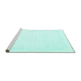 thumbnail image 2 of Ahgly Company Machine Washable Indoor Rectangle Solid Turquoise Blue Modern Area Rugs, 5' x 8', 2 of 4