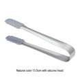 thumbnail image 2 of Guardoinrt Stainless Steel Serving Tong Professional-grade Kitchen Tool Food Grade Silicone Head Kitchen Tong silver 1Set, 2 of 6