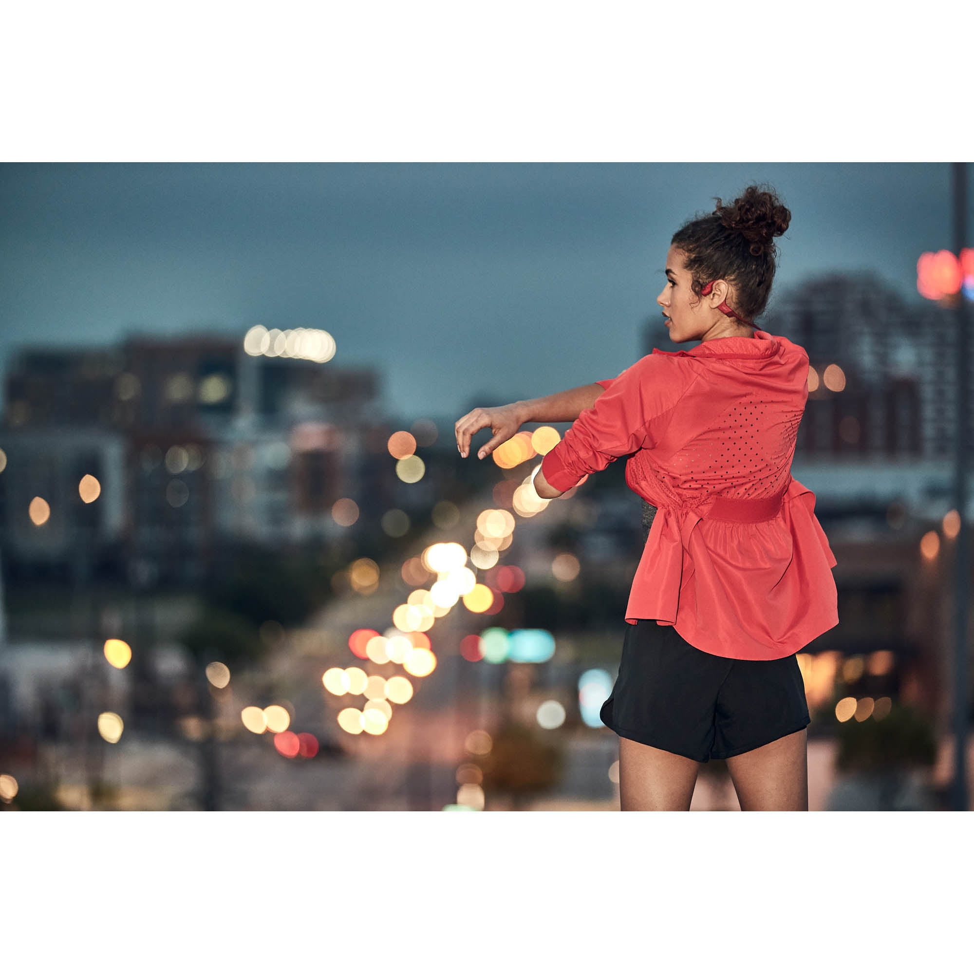 Shokz - OpenRun, Bone Conduction Sports Headphones, Red