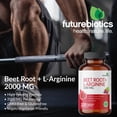 thumbnail image 4 of Futurebiotics Beet Root + L-Arginine 2000 MG, Non-GMO, 120 Vegetarian Capsules (Packing may vary), 4 of 5