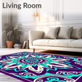 thumbnail image 2 of ODIKA 5' x 7' Machine Washable Non-Slip Area Rug, Boho flower High Traffic Rug, Purple, 704348, 2 of 7