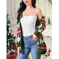 thumbnail image 6 of Ugly Christmas Sweaters for Women Christmas Cardigans Funny Xmas Open Front Button Down Diamond Coats Outwear, 6 of 8