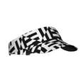 thumbnail image 1 of ZICANCN Sun Visors Hat for Women and Men, Black Geometric Seamless Repeat Beach Hats, Sports Hat for Golf Tennis Running, 1 of 7