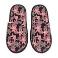 thumbnail image 2 of KLL Lilies Flowers Slippers for Women Men House Slip on Indoor Outdoor Bedroom Furry Fleece Lined Ladies Comfy Anti-Skid Rubber Hard Sole-Medium, 2 of 8