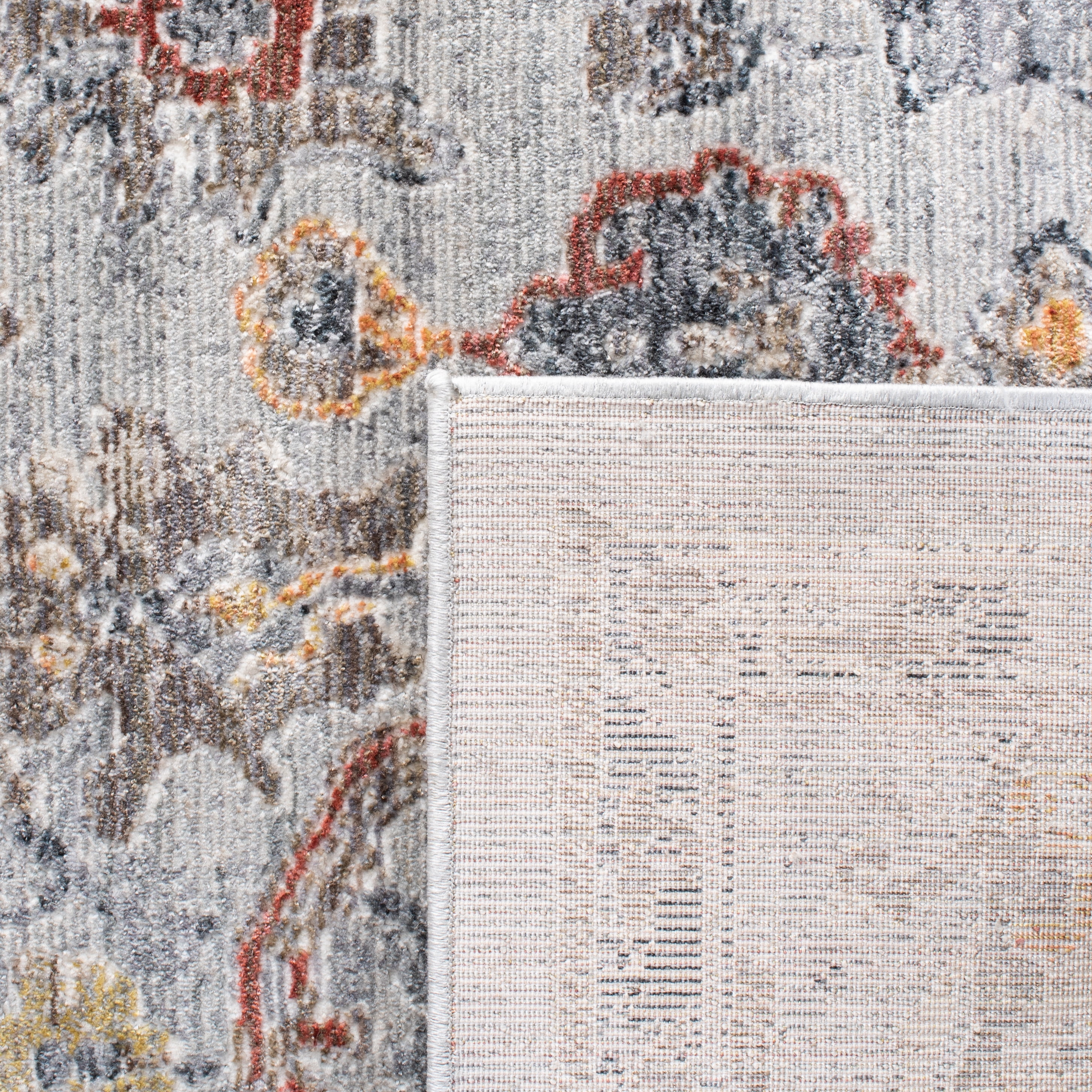 Safavieh History Keiran Distressed Area Rug, Light Gray/Gold, 6'7" x 6'7" Round