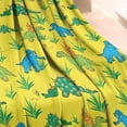thumbnail image 3 of Yellow Dinosaurs Plants Pattern Blanket,Comfortable Soft Flannel Throw Blanket,All Season,Warm Lightweight Blankets for Sofa Bed Couch Living Room Chair,30"x40", 3 of 4