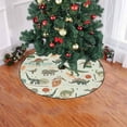 thumbnail image 2 of FMSHPON Dinosaur Cartoon Vector Xmas Christmas Tree Skirt Stand Mat for Holiday Party Decoration Indoor Outdoor 48 inches, 2 of 3