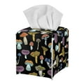thumbnail image 2 of Renewold Mushroom Tissue Box Case PU Leather Square Napkin Tissue Dispenser Decorative for Office Desk,Cars,Bathroom,Vanity Counter Top Cube Paper Cover, 2 of 4