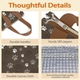 thumbnail image 4 of Brown Dog Paw Footprint Insulated Lunch Bag for Women & Adults,Large Portable Soft Cooler Lunch Bag,Thermal Food Storage Tote with Pearl Cotton,8.66L,8.75x5.75x9.5 Inch, 4 of 6