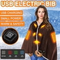 thumbnail image 3 of Jinsinto Electric Heating Shawl Blanket Winter Warm Heating Blanket Electric Heating Shawl Electric Blanket Blanket Usb Charging, 3 of 3